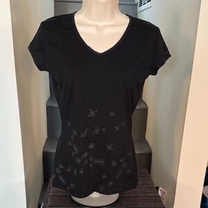 Icebreaker black Merino v-neck t-shirt XS